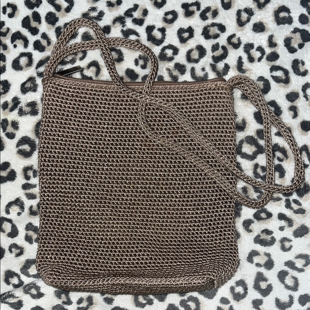 The Sak Brown Crochet Shoulder Bag